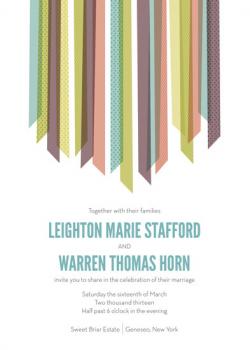 Falling Ribbons Wedding Invitations