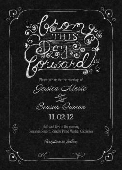 From This Day Forward Chalkboard Wedding Invitations