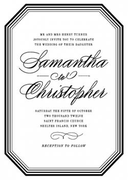 Deco Night Out Wedding Invitations