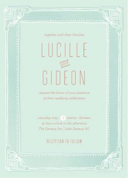 Fanciful Frame  Wedding Invitations