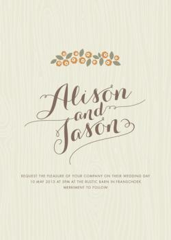 Country Blossom Tree Wedding Invitations