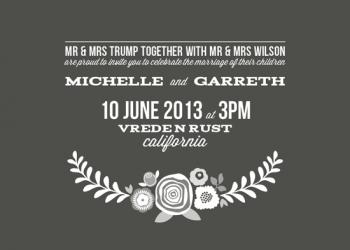 White Floral Simplicity Wedding Invitations