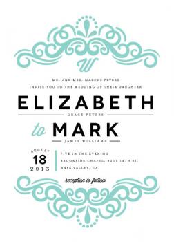 Flourished Wedding Invitations