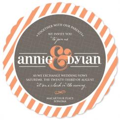 Peach Glee Wedding Invitations