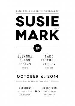 modern tuxedo Wedding Invitations
