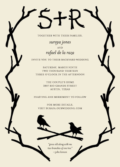 wedding invitations - twigs by Liza Ferneyhough