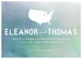 The City of Love Wedding Invitations