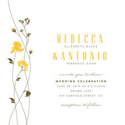 Wild Flowers Wedding Invitations
