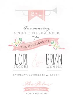 Trumpet Wedding Invitations