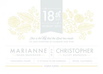 sense and sensibility Wedding Invitations