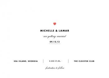 über minimal Wedding Invitations