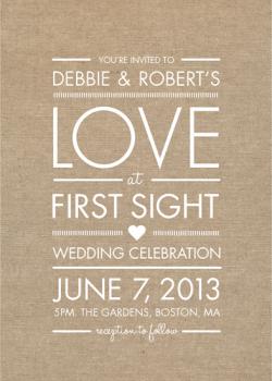 Love at First Sight Wedding Invitations