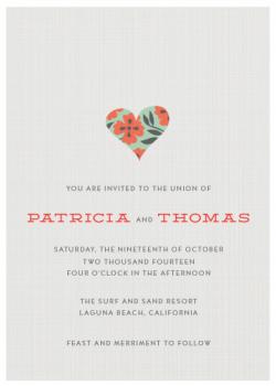 Big Heart Wedding Invitations