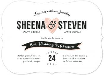 Hand Drawn Heart Wedding Invitations