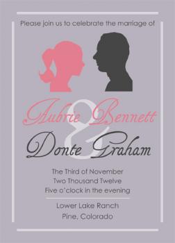 Simply Romantic Invitation Wedding Invitations