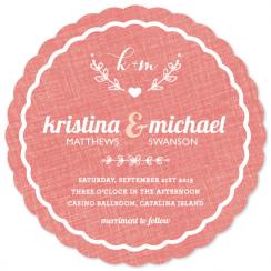 Cozy Coaster  Wedding Invitations
