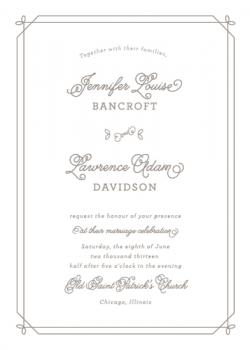 Floral Corners Wedding Invitations