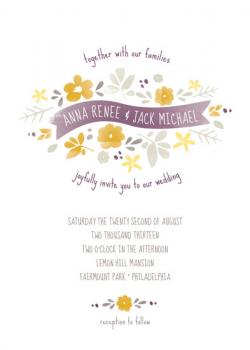 wild garden Wedding Invitations
