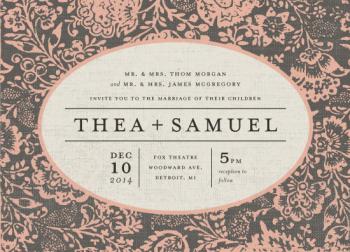Vintage Blush Wedding Invitations