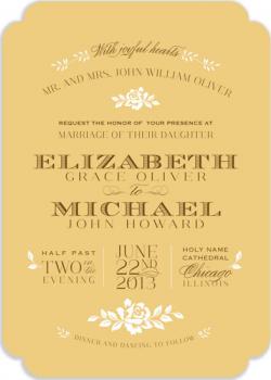 antique rose Wedding Invitations