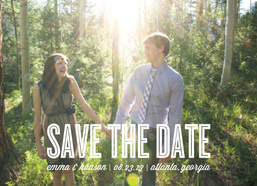 save the date cards - Track to Love