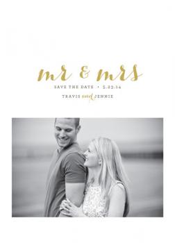 Mr & Mrs Save the Date Cards