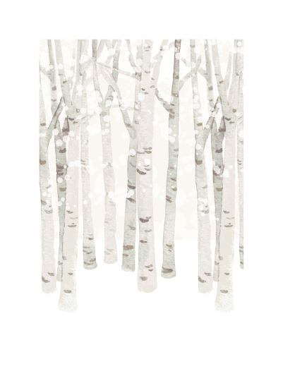 art prints - Birch Woods in Winter by Four Wet Feet Design