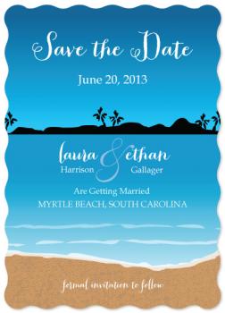 Beach Destination Save the Date Cards