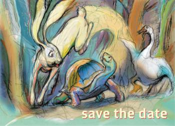 The wabbit Save the Date Cards