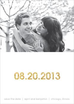 Glittering Date Save the Date Cards