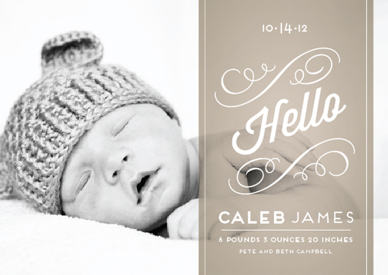 birth announcements - Heirloom Scroll by Cheer Up Press
