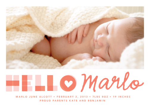 birth announcements - A Heartfelt Hello by annie clark