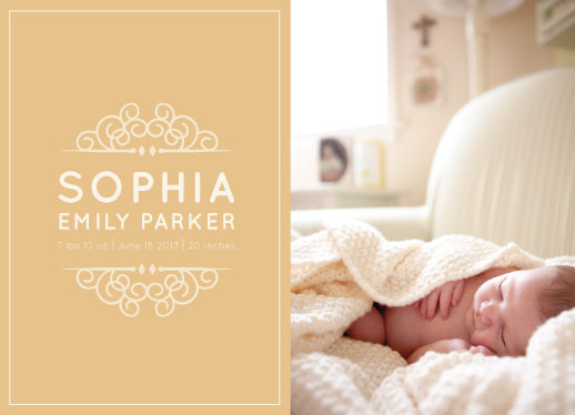 birth announcements - Gingham 