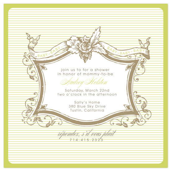 French Inspired Baby Shower Invitations 5