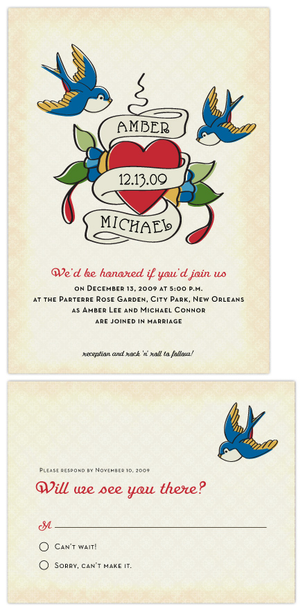 Tattoo Style Wedding Invitations 5
