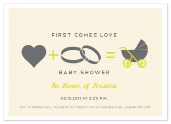 Love Equals Baby Invite