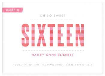 Oh so sweet sixteen