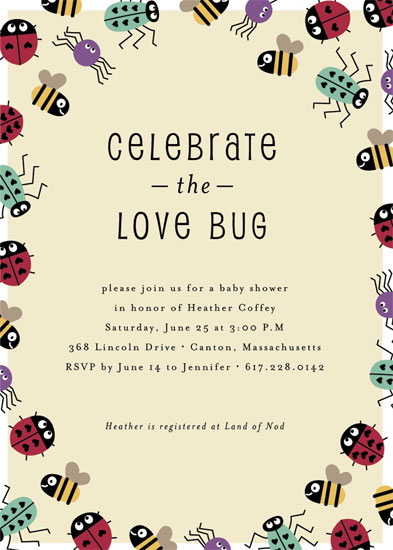 Baby Shower Invitations Love Bug At Minted Com