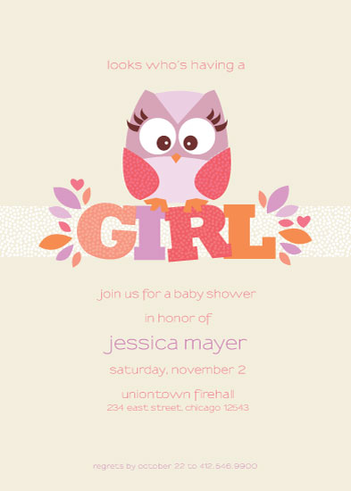 baby shower invitations - Whooo's Having a Baby? at Minted.com