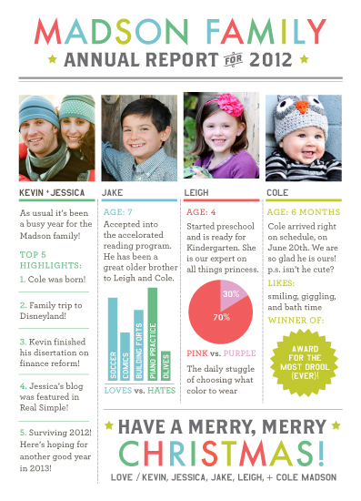 holiday photo cards - Annual Report by cambria