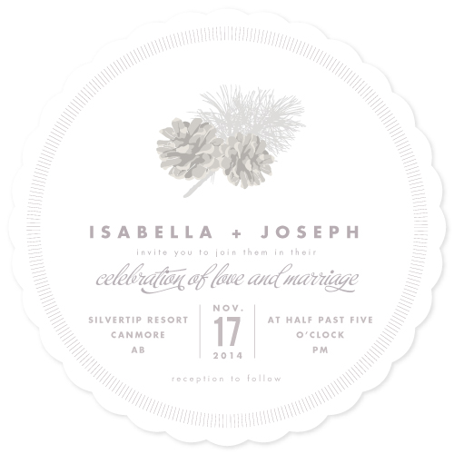 wedding invitations Pine Cones at